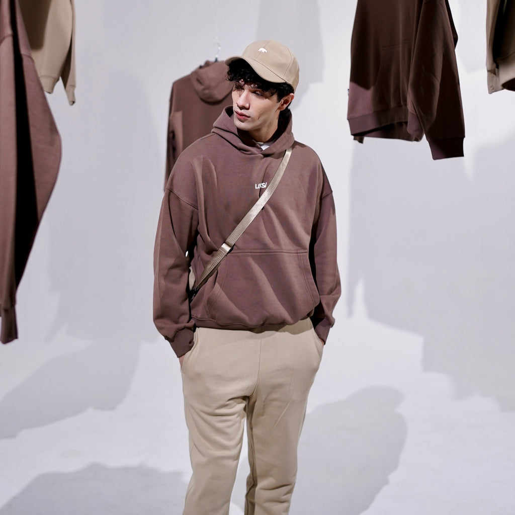 Mocha Mousse Cloud Hoodie S - Premium Unisex Raglan Hoodie | LEKSI Pakistan