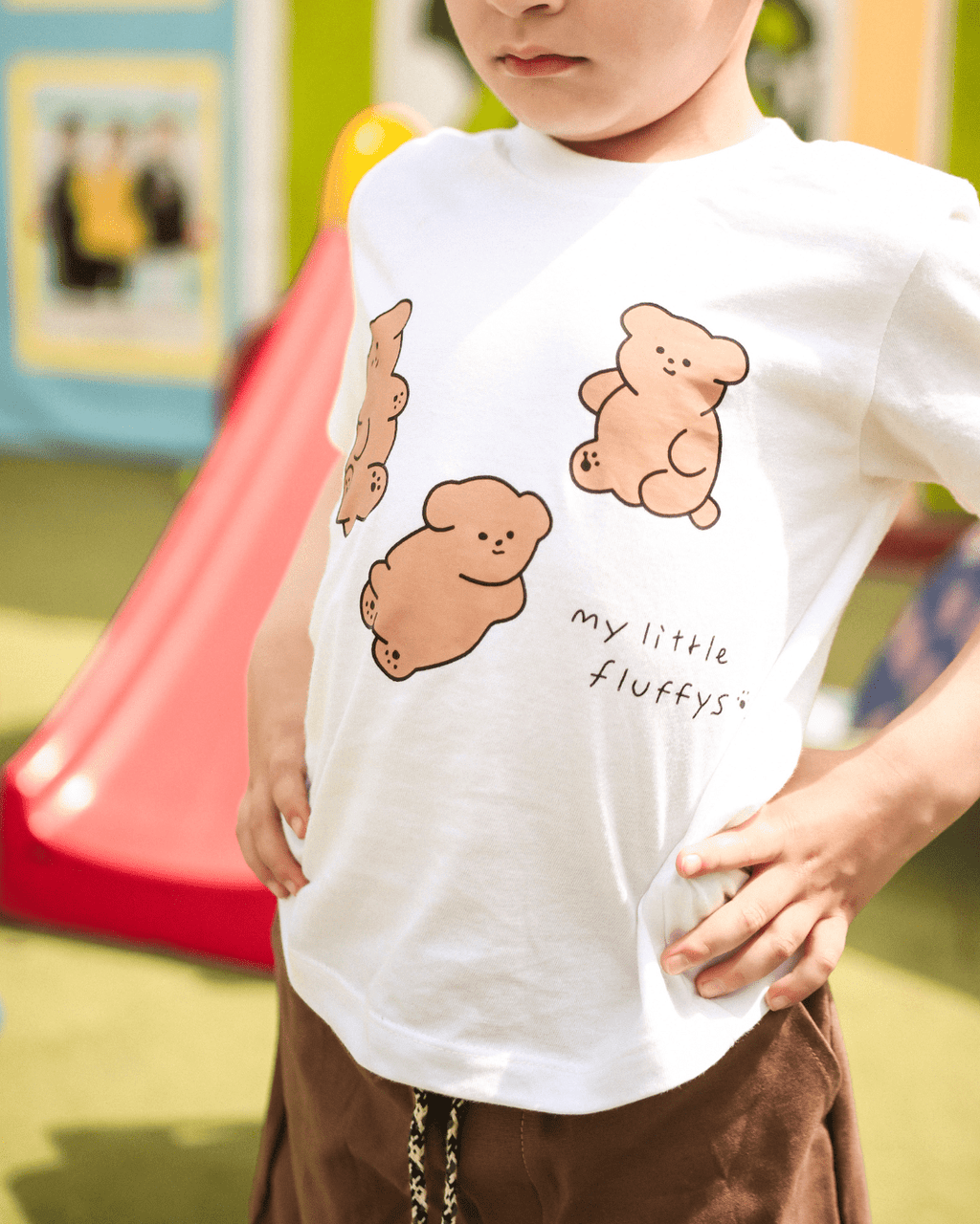 My Little Fluffys - White Unisex Kids T-Shirt 3 - 6 Months - Premium Unisex | LEKSI Pakistan
