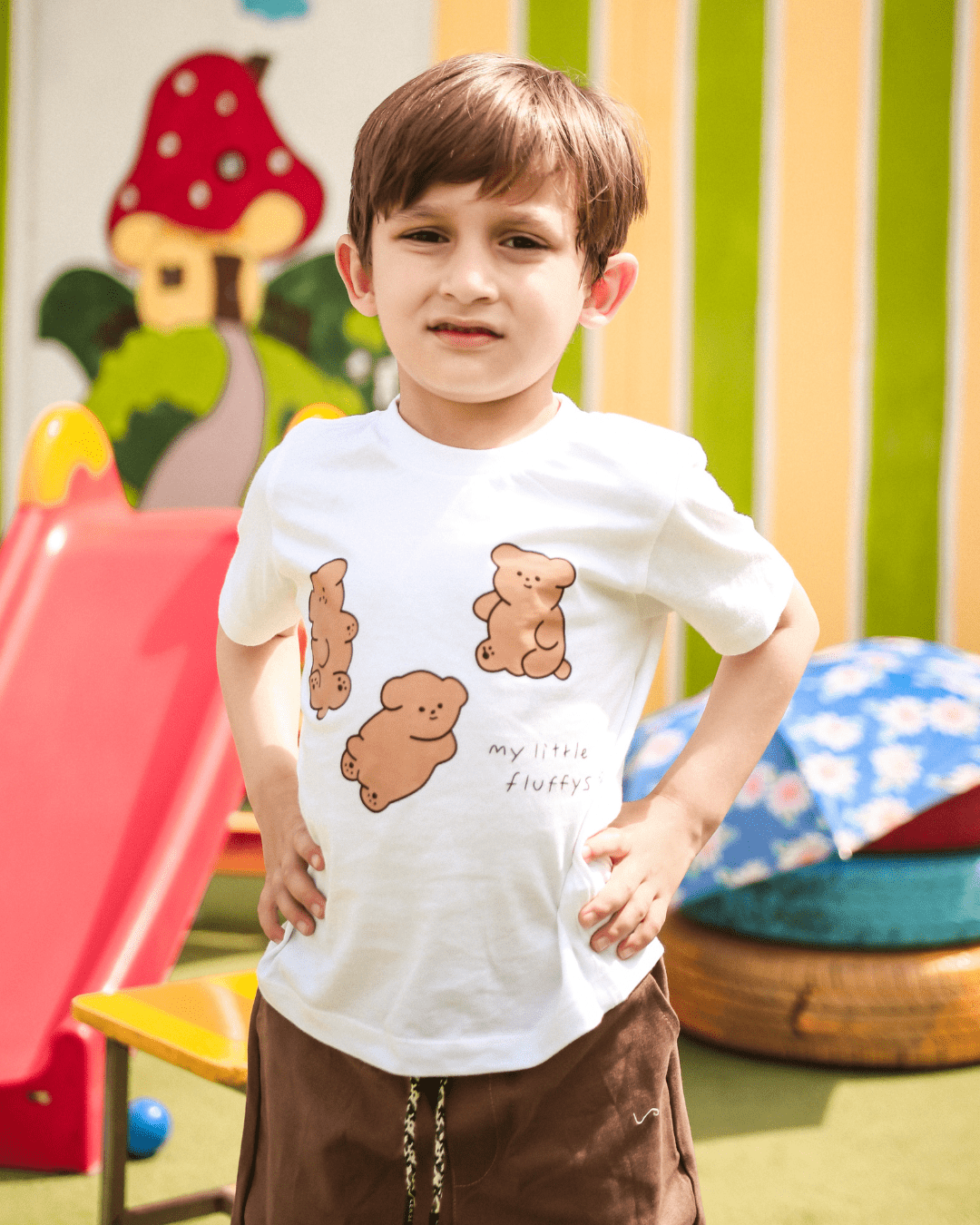 My Little Fluffys - White Unisex Kids T-Shirt 3 - 6 Months - Premium Unisex | LEKSI Pakistan