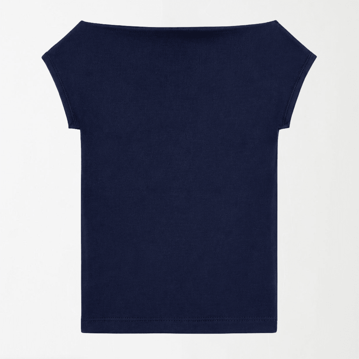Navy Blue Boat Neck Top XS - Premium Unisex Square Neck | LEKSI Pakistan