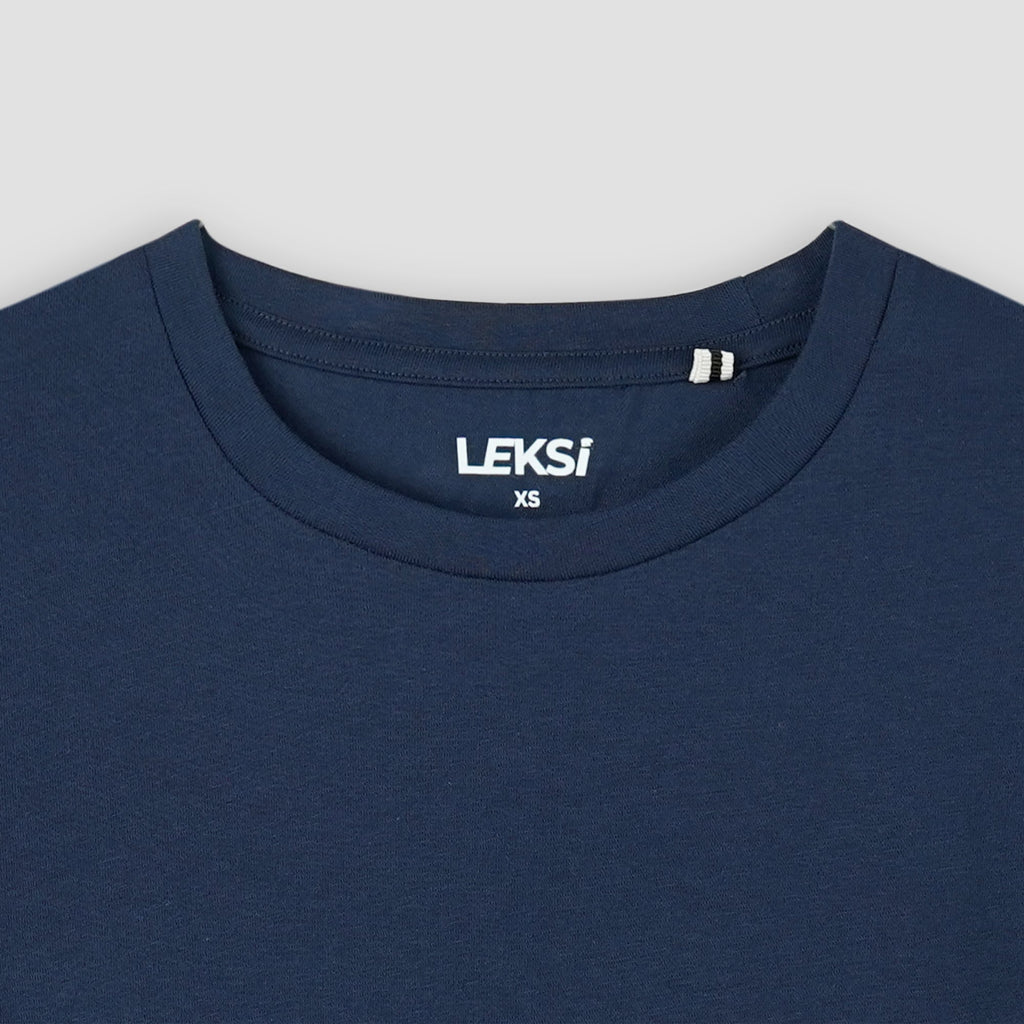 Navy Blue - Plain Round Neck Unisex T-Shirt XXS - Premium Unisex | LEKSI Pakistan
