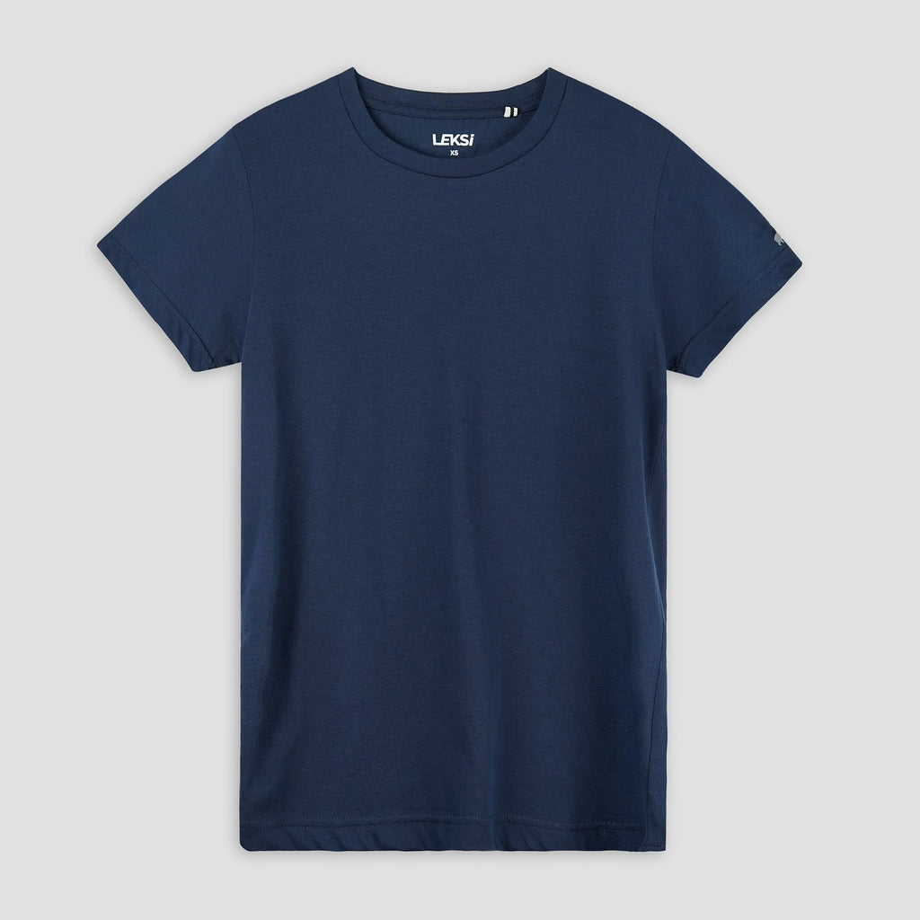 Navy Blue - Plain Round Neck Unisex T-Shirt XXS - Premium Unisex | LEKSI Pakistan