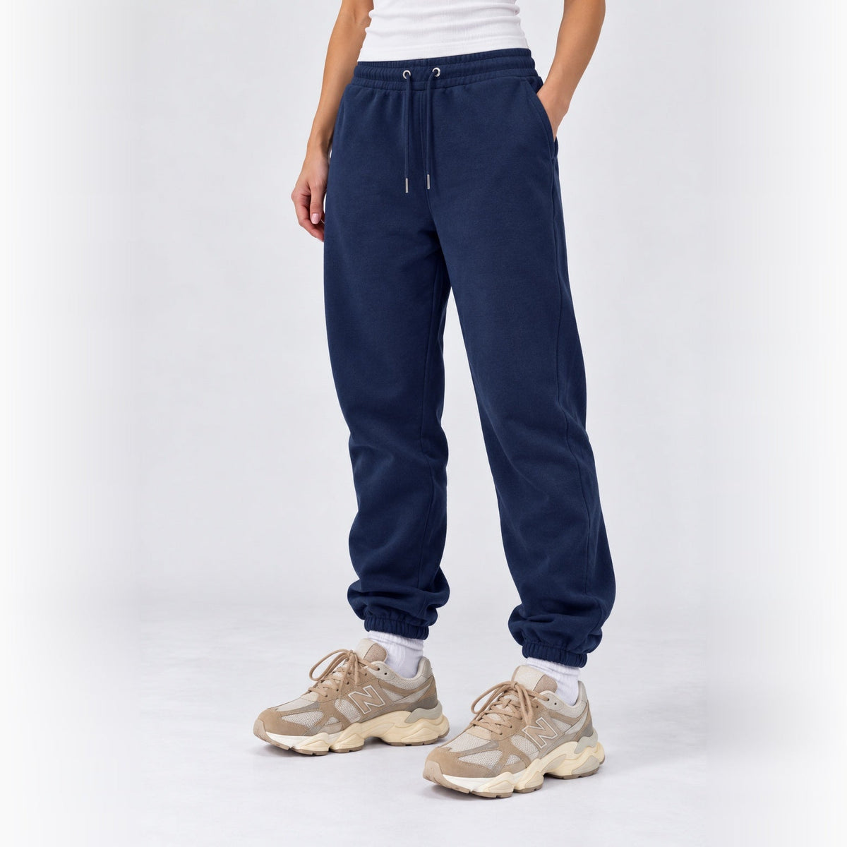 Navy Blue Unisex Sweatpants - French Terry (Summer-Friendly) XS - Premium Unisex Sweatpants | LEKSI Pakistan