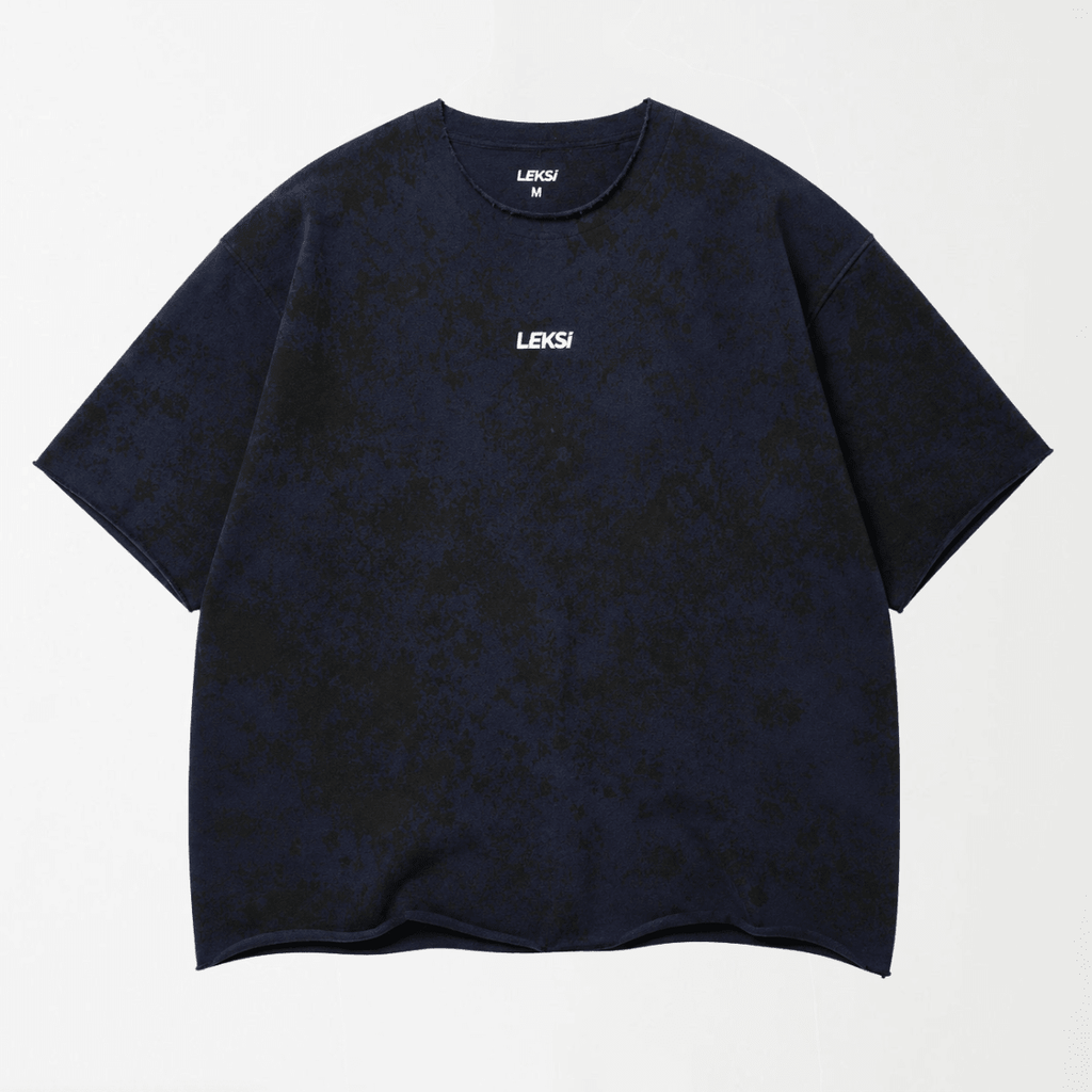 Navy Mineral Wash Oversized T Shirt S - Premium Unisex | LEKSI Pakistan