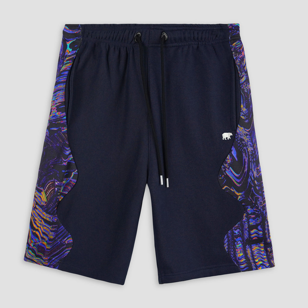 Navy Wavy Men's Shorts S - Premium Unisex Men's Shorts | LEKSI Pakistan