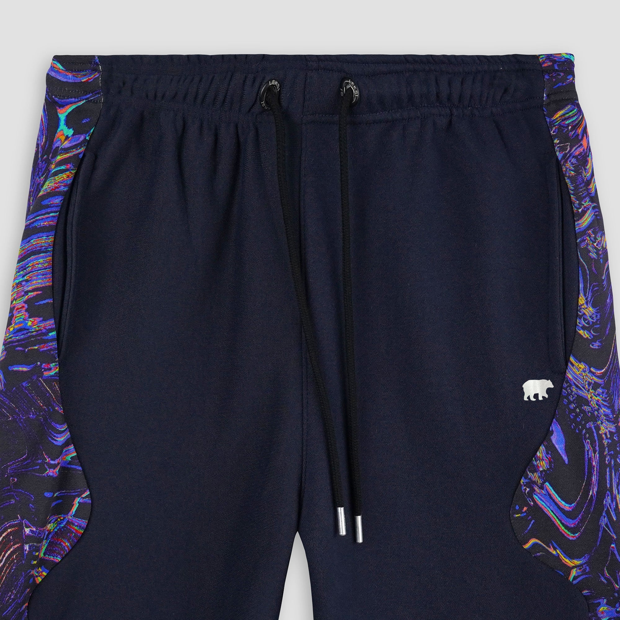 Navy Wavy Men's Shorts S - Premium Unisex Men's Shorts | LEKSI Pakistan