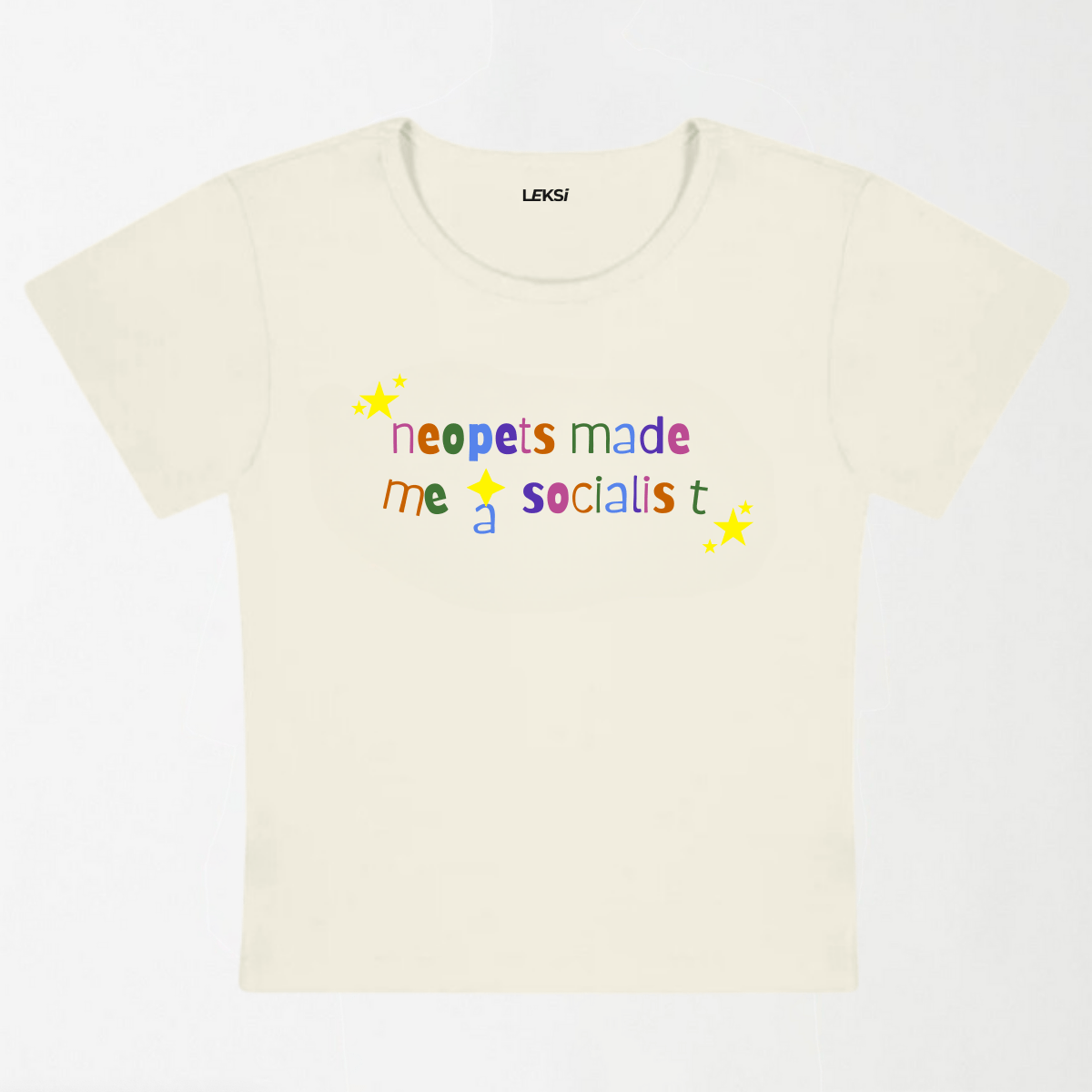 Neopets Made Me A Socialist Y2K Baby Tee XXS - Premium Unisex | LEKSI Pakistan