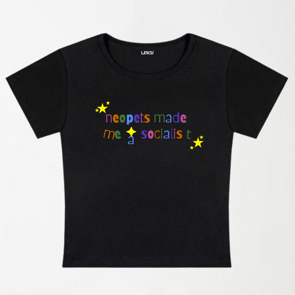 Neopets Made Me A Socialist Y2K Baby Tee XXS - Premium Unisex | LEKSI Pakistan