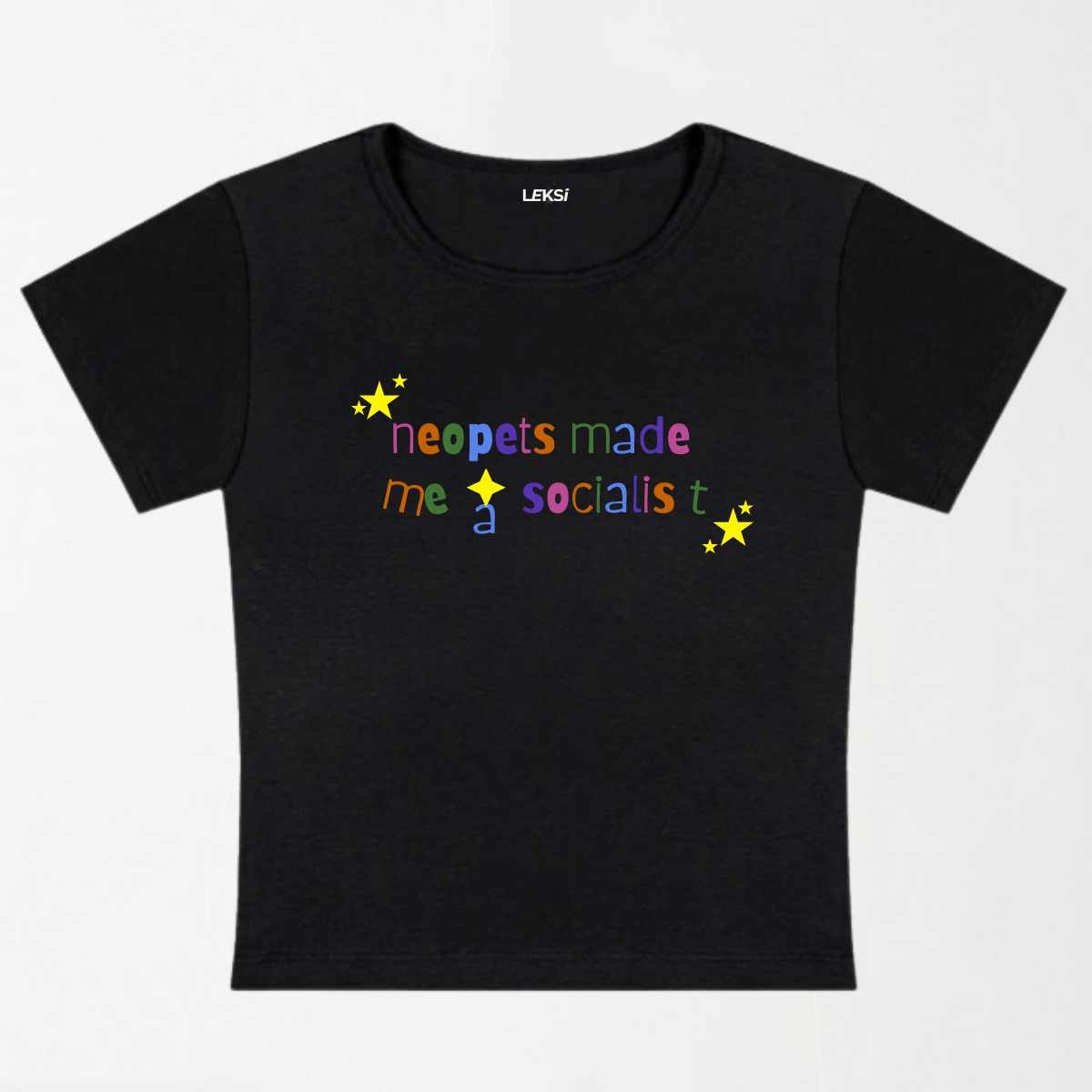 Neopets Made Me A Socialist Y2K Baby Tee XXS - Premium Unisex | LEKSI Pakistan