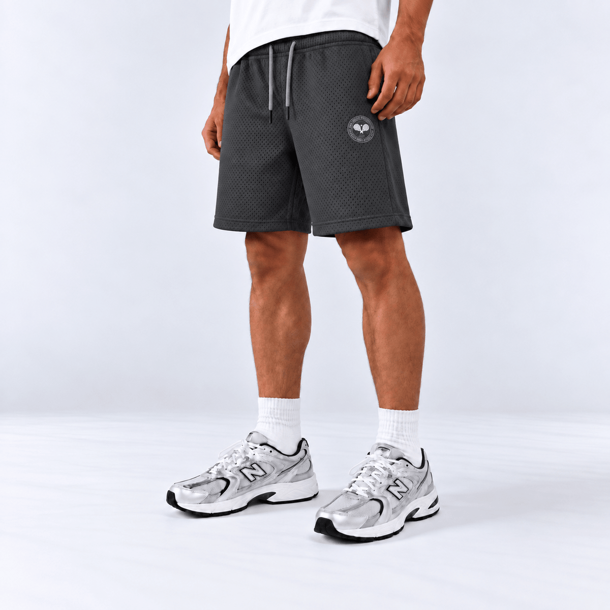Netplay Grey Mesh Shorts S - Premium Unisex | LEKSI Pakistan