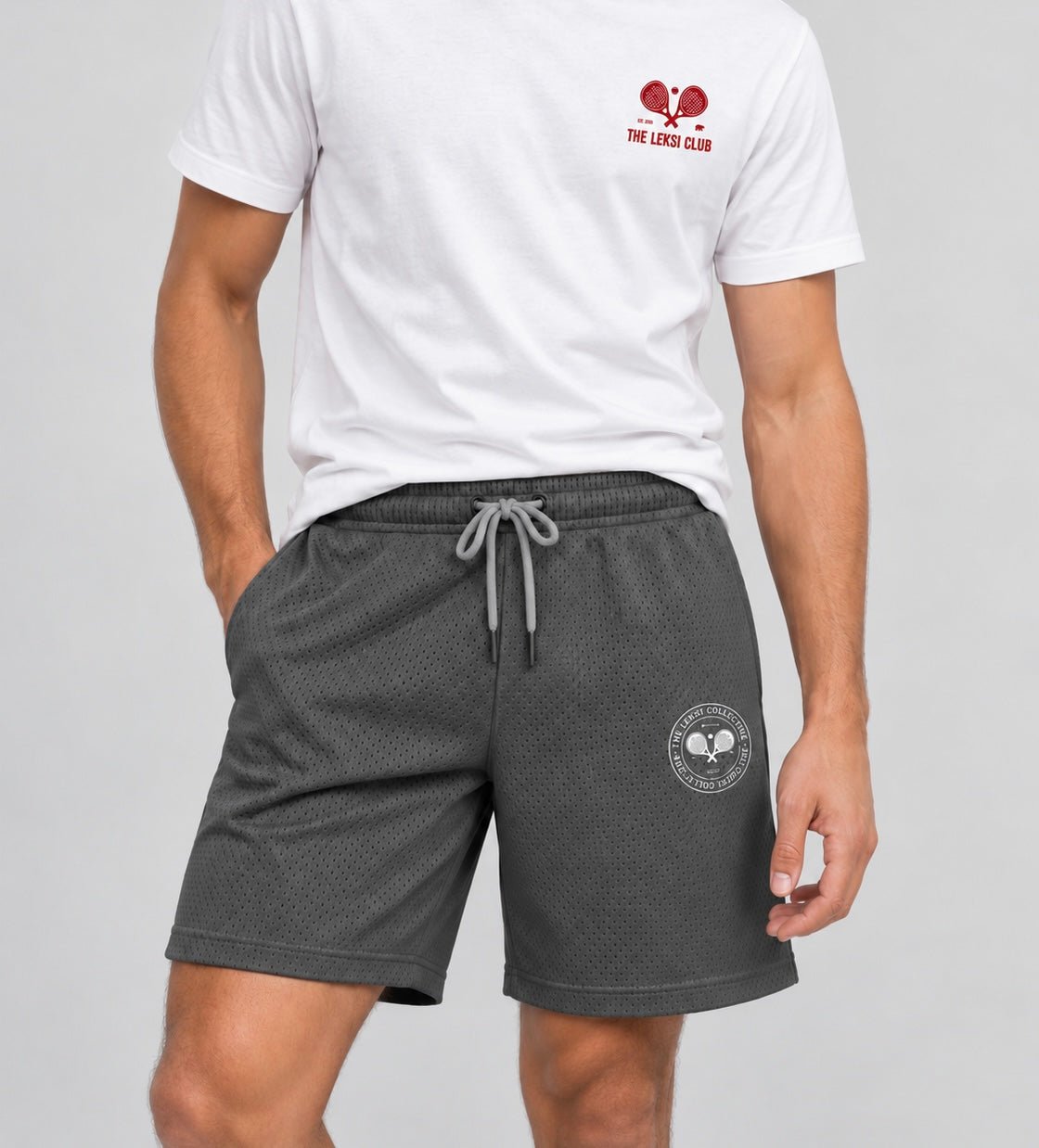 Netplay Grey Mesh Shorts S - Premium Unisex | LEKSI Pakistan