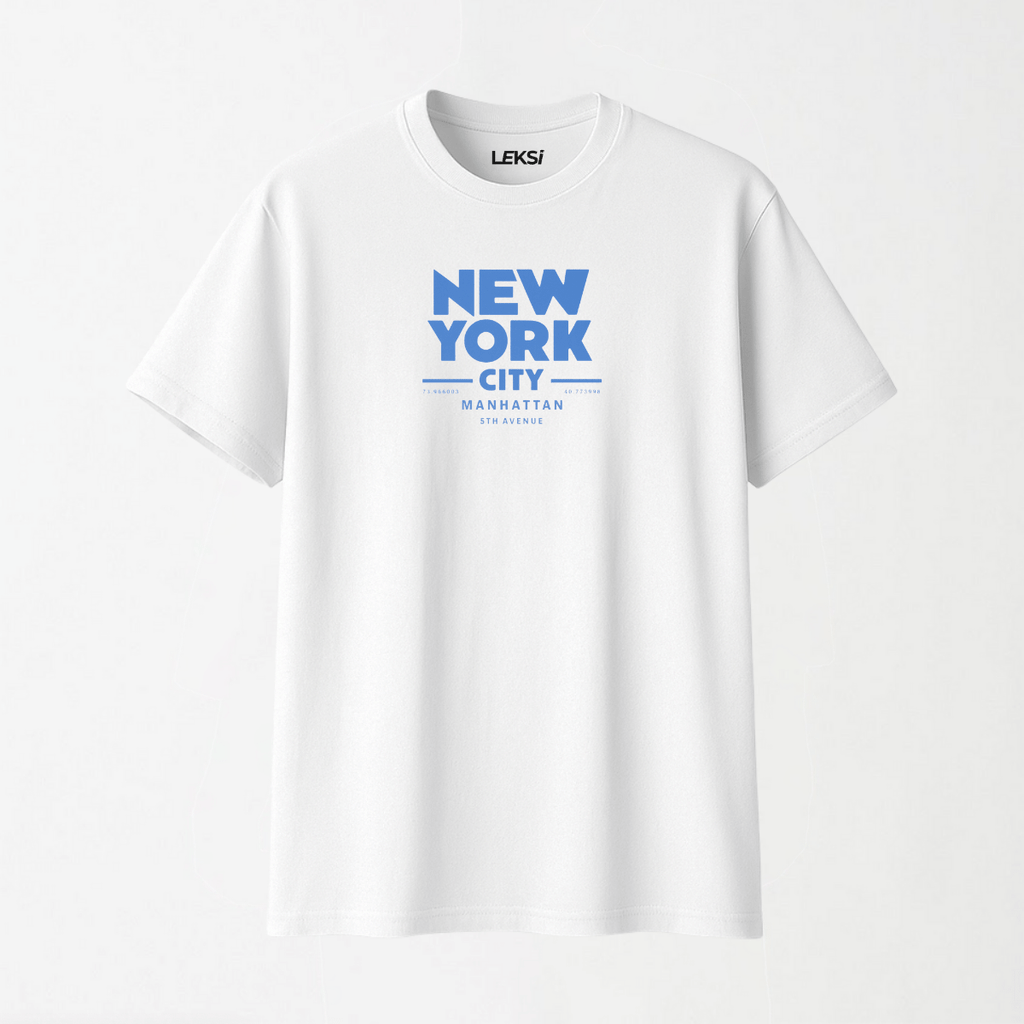 New York City - Round Neck Unisex T Shirt S - Premium Unisex Graphic T-Shirt | LEKSI Pakistan