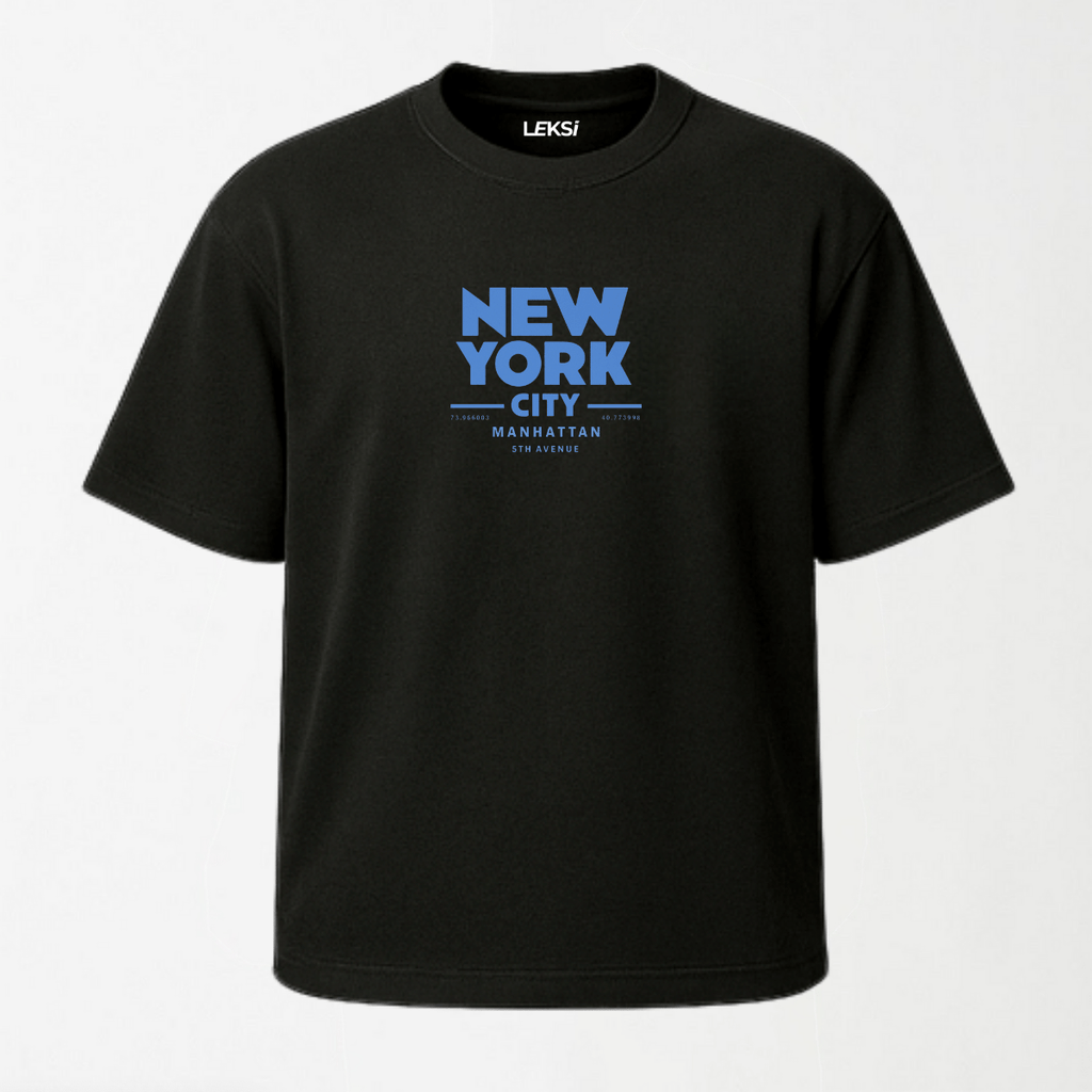 New York City - Round Neck Unisex T Shirt S - Premium Unisex Graphic T-Shirt | LEKSI Pakistan
