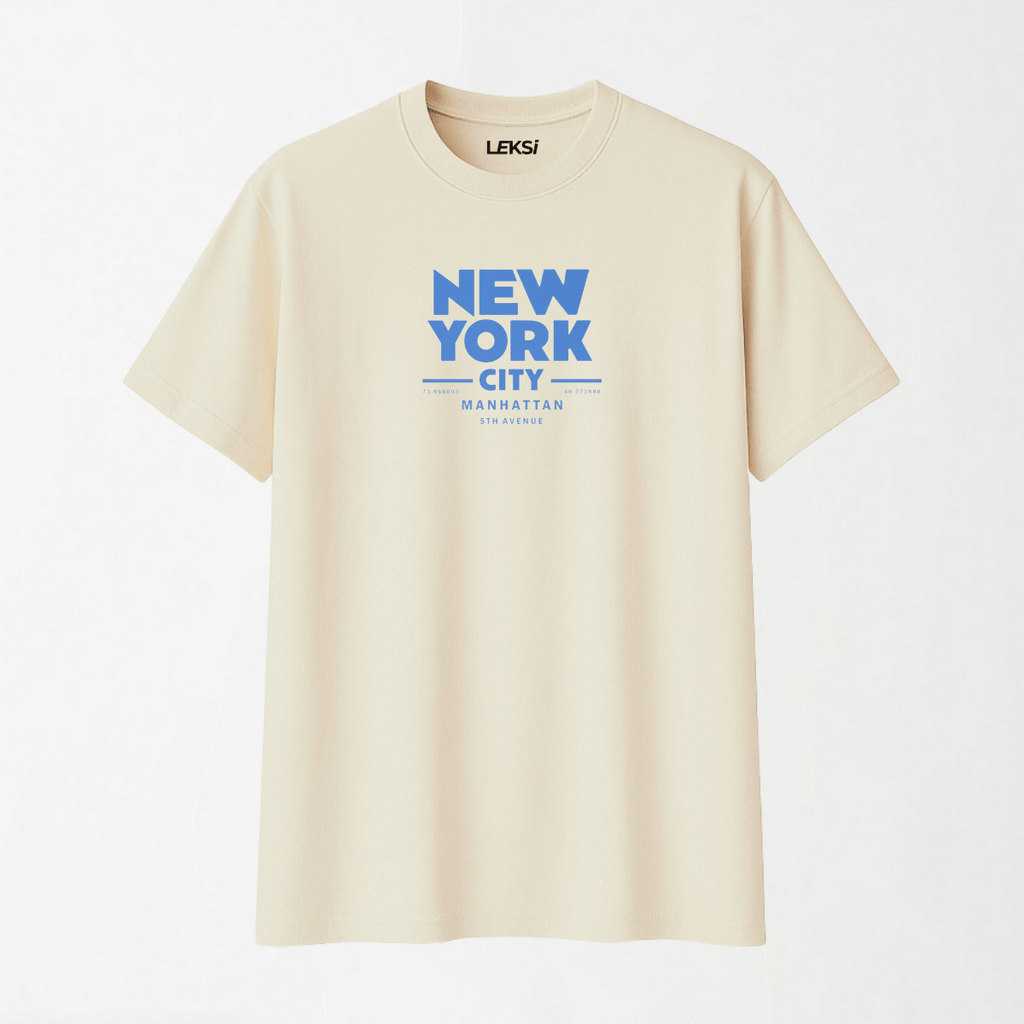 New York City - Round Neck Unisex T Shirt S - Premium Unisex Graphic T-Shirt | LEKSI Pakistan