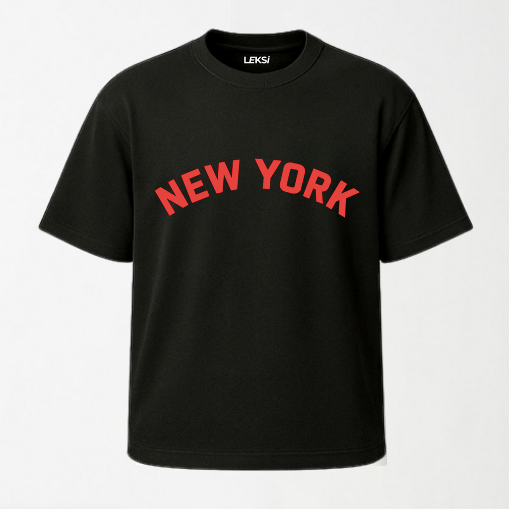 New York - Round Neck Unisex T Shirt S - Premium Unisex Graphic T-Shirt | LEKSI Pakistan