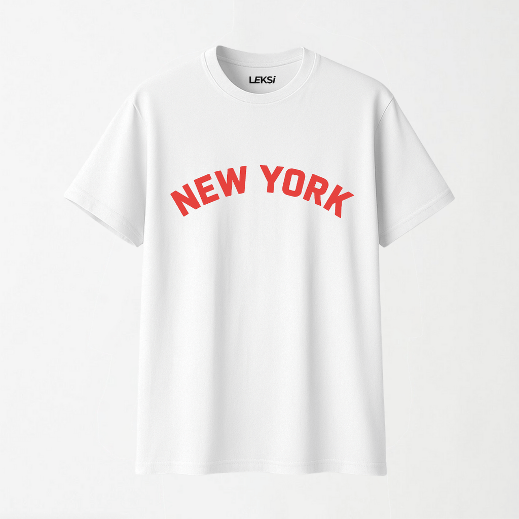 New York - Round Neck Unisex T Shirt S - Premium Unisex Graphic T-Shirt | LEKSI Pakistan