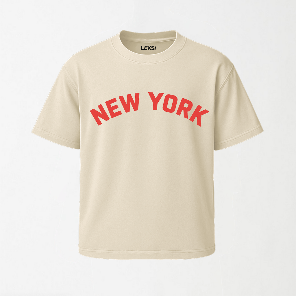 New York - Round Neck Unisex T Shirt S - Premium Unisex Graphic T-Shirt | LEKSI Pakistan