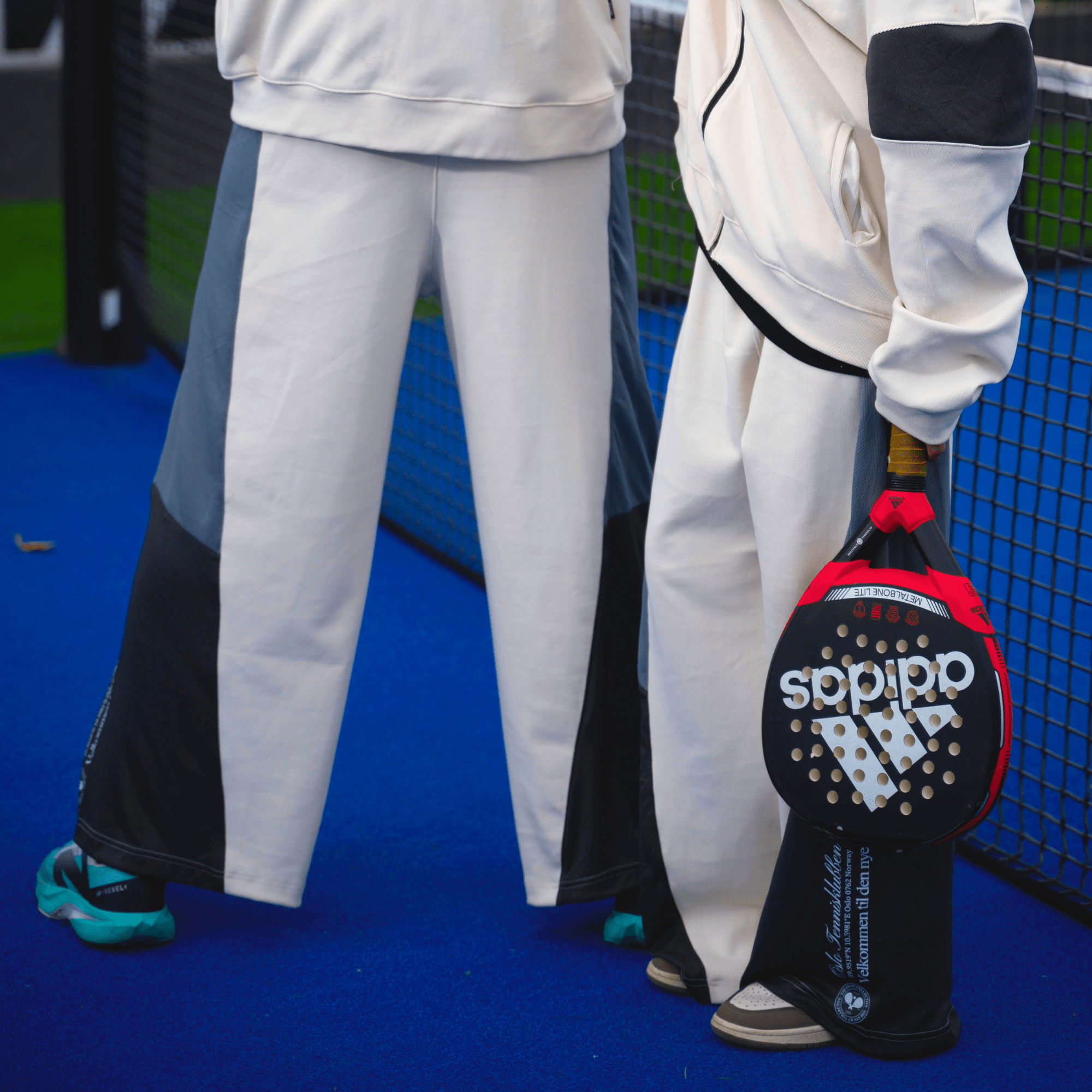 Off White & Grey Zone Straight Leg Unisex Pants S - Premium Unisex | LEKSI Pakistan