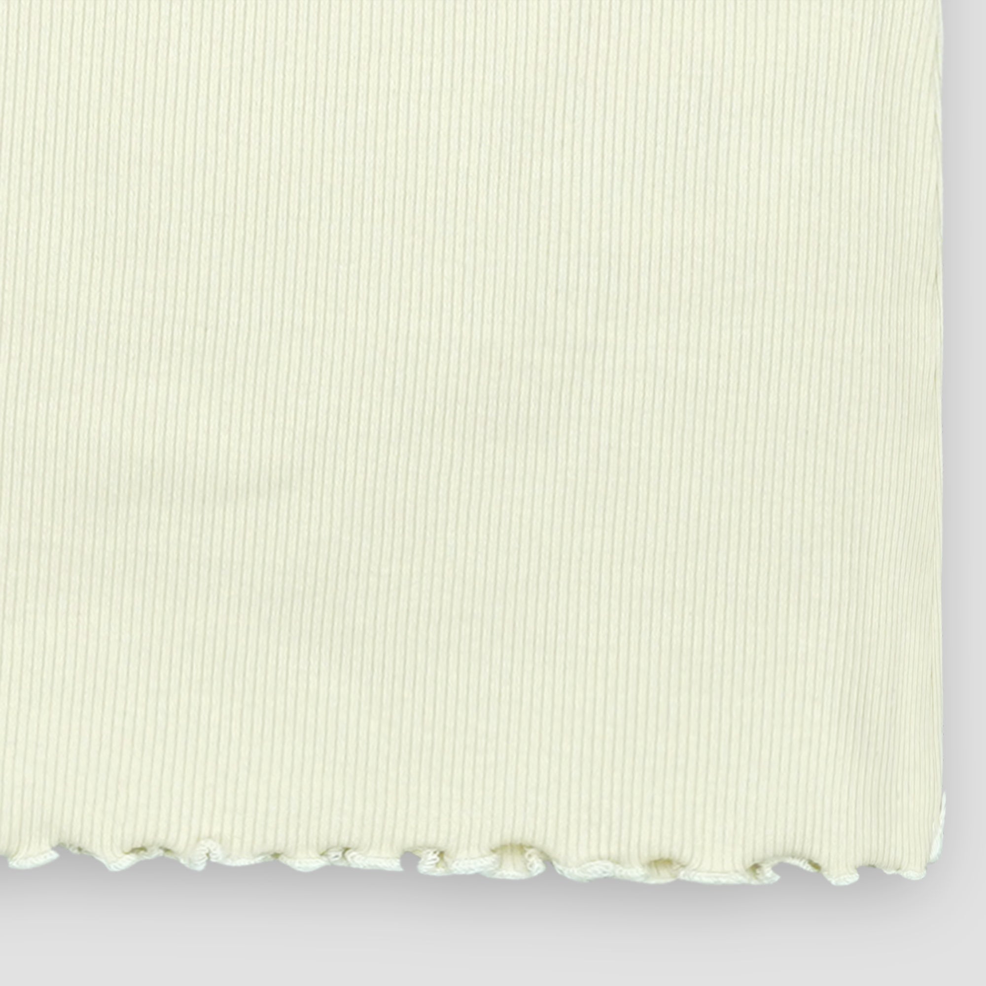 Off White Ribbed Shirt XXS - Premium Unisex Lettuce | LEKSI Pakistan