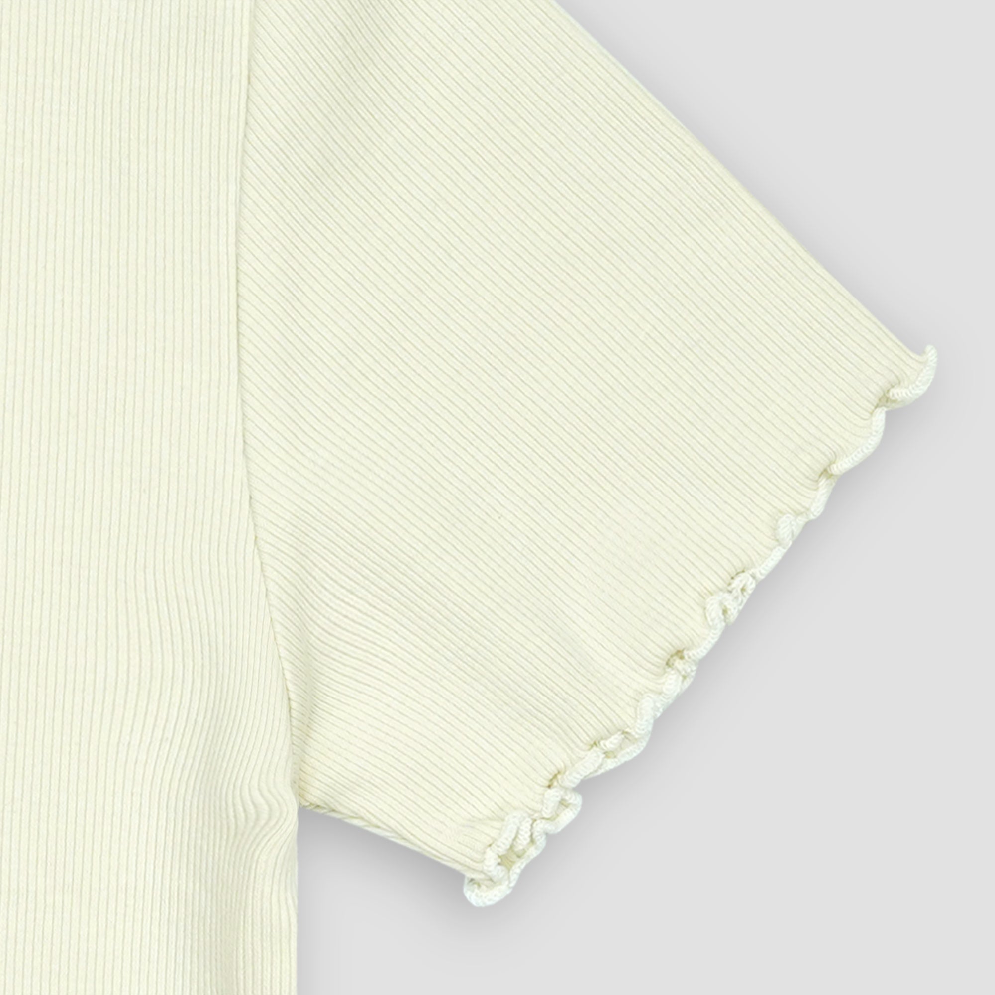 Off White Ribbed Shirt XXS - Premium Unisex Lettuce | LEKSI Pakistan