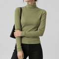 Olive Ribbed Turtle Neck XS - Premium Unisex | LEKSI Pakistan