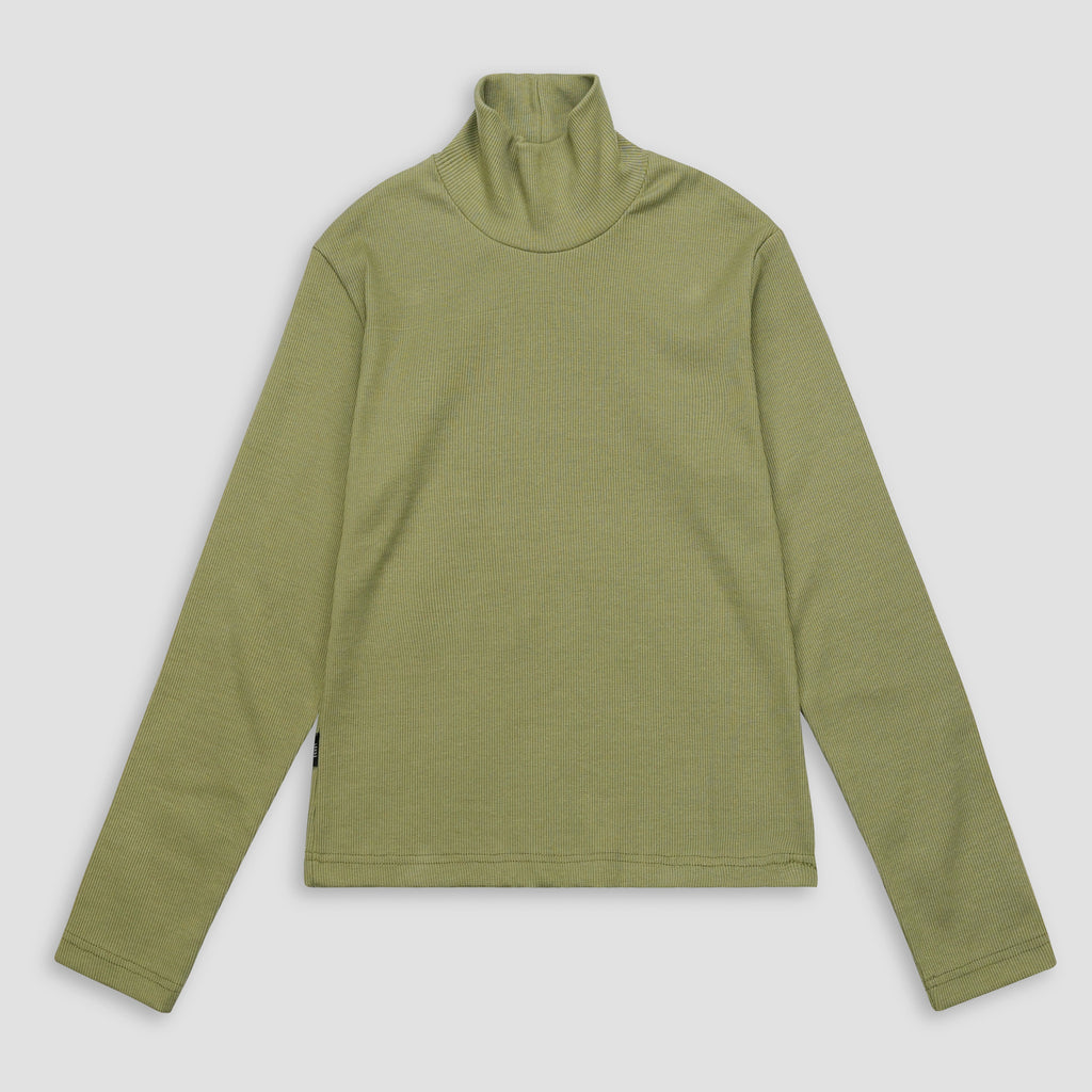 Olive Ribbed Turtle Neck XS - Premium Unisex | LEKSI Pakistan