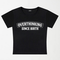 Overthinking Since Birth Y2K Baby Tee XXS - Premium Unisex | LEKSI Pakistan