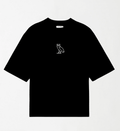 OVO (White Owl) - Black Unisex Oversized Drop - Shoulder T-Shirt S - Premium Unisex Graphic T-Shirt | LEKSI Pakistan