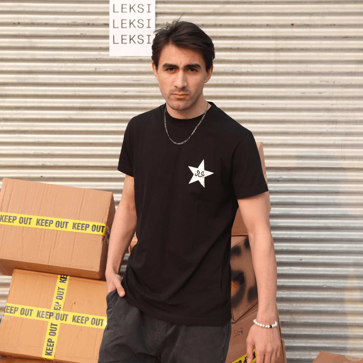 Pakistan Cricket T-Shirt - Black with White Star XS - Premium Unisex Graphic T-Shirt | LEKSI Pakistan