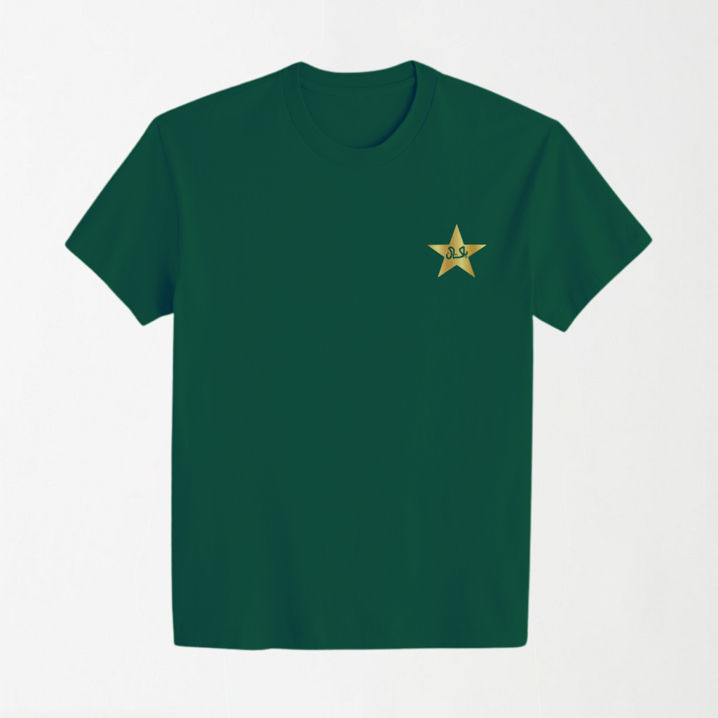 Pakistan Cricket T-Shirt - Gold Star S - Premium Unisex Graphic T-Shirt | LEKSI Pakistan