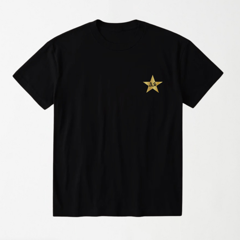 Pakistan Cricket T-Shirt - Gold Star S - Premium Unisex Graphic T-Shirt | LEKSI Pakistan