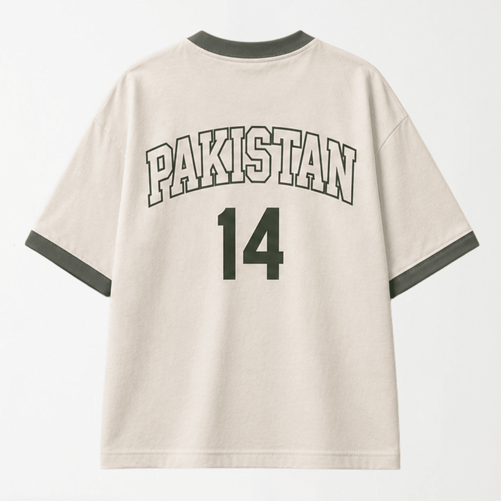 Pakistan League Ringer Oversized Tee XS - Premium Unisex Graphic T-Shirt | LEKSI Pakistan
