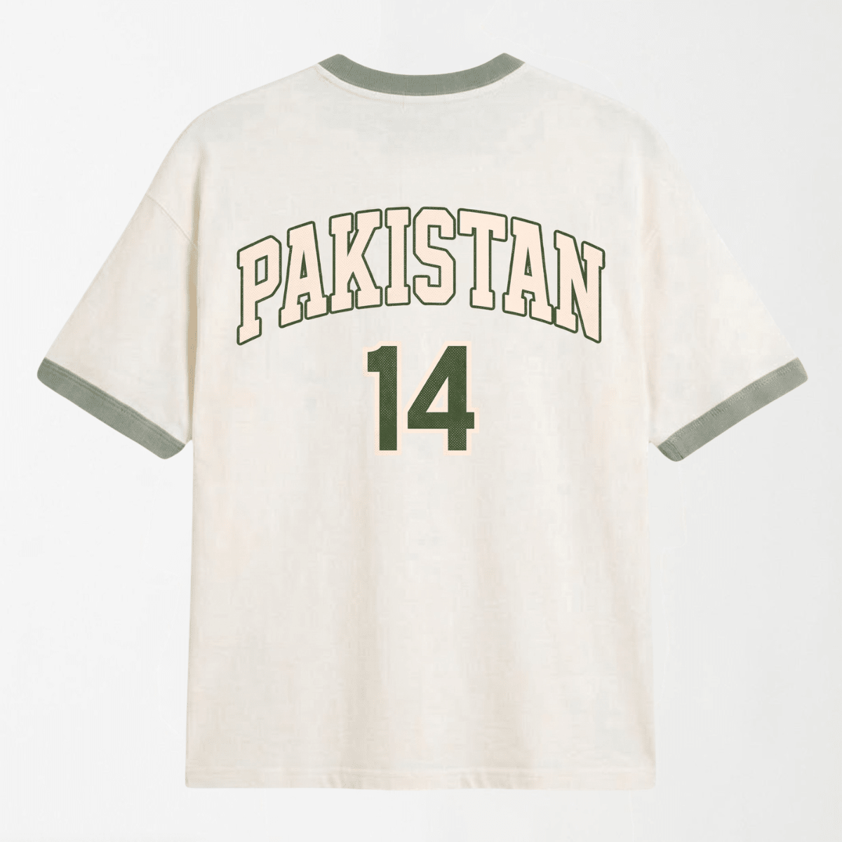 Pakistan League Ringer Oversized Tee XS - Premium Unisex Graphic T-Shirt | LEKSI Pakistan