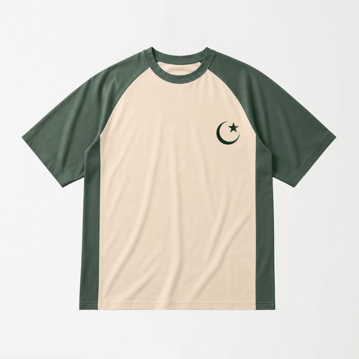 Pakistan Unity Raglan T-Shirt S - Premium Unisex Graphic T-Shirt | LEKSI Pakistan