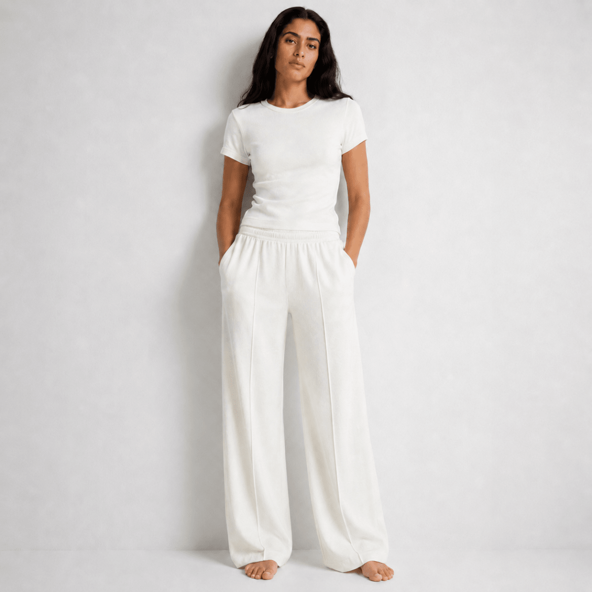 Pearl Wide-Leg Pull-On Trousers XS - Premium Unisex | LEKSI Pakistan