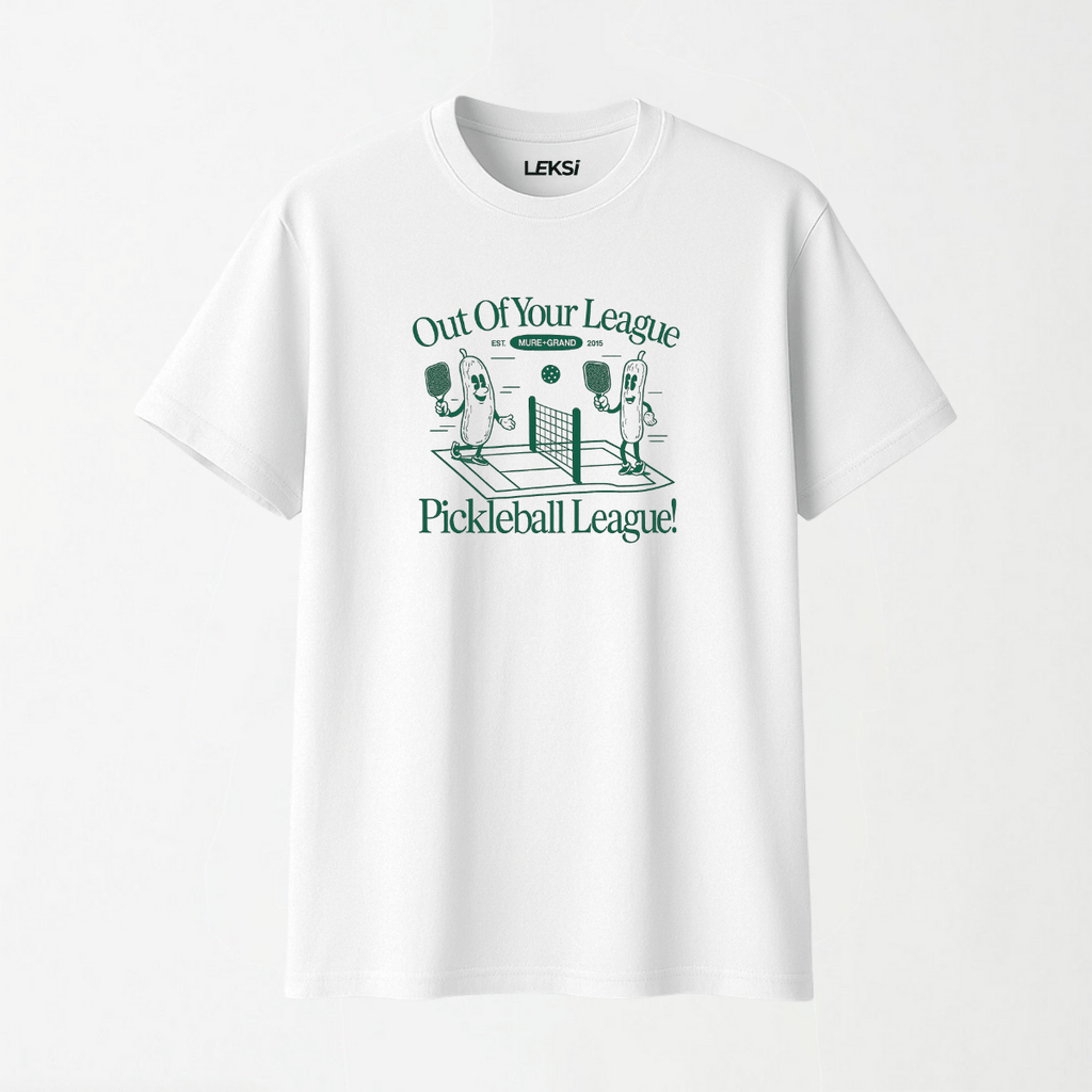 Pickleball League - Round Neck Unisex T Shirt S - Premium Unisex Graphic T-Shirt | LEKSI Pakistan
