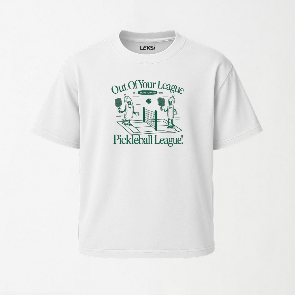 Pickleball League - Round Neck Unisex T Shirt S - Premium Unisex Graphic T-Shirt | LEKSI Pakistan