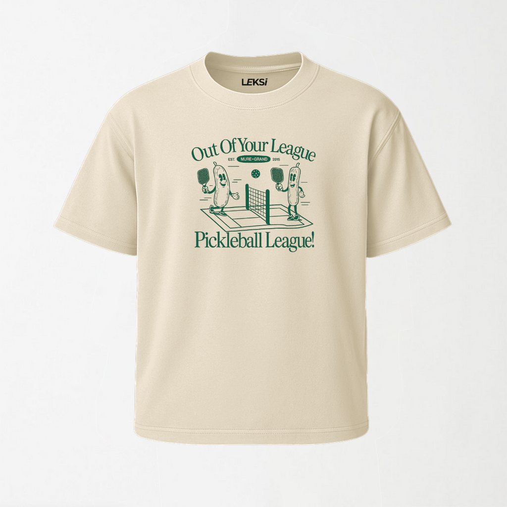 Pickleball League - Round Neck Unisex T Shirt S - Premium Unisex Graphic T-Shirt | LEKSI Pakistan