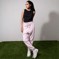 Pink Gumdrop Unisex Terry Sweatpants (Summer - Friendly) XS - Premium Unisex Sweatpants | LEKSI Pakistan