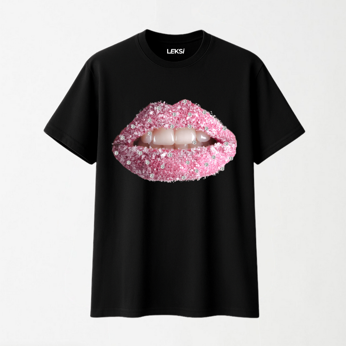 Pink Lip Wash - Round Neck Unisex T Shirt S - Premium Unisex Graphic T-Shirt | LEKSI Pakistan