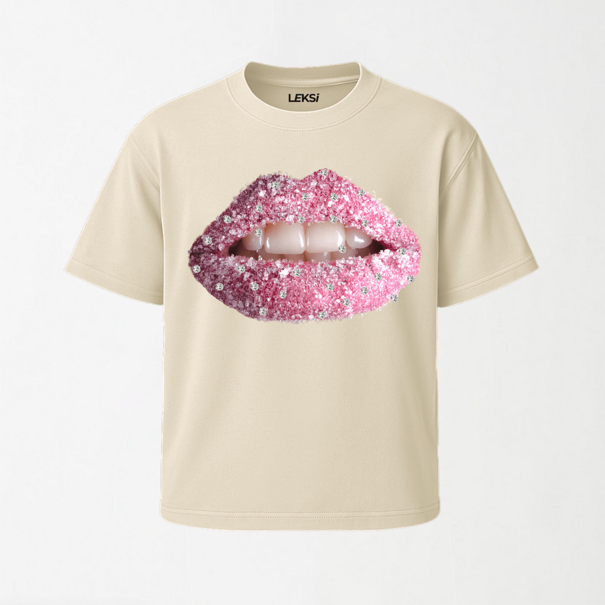 Pink Lip Wash - Round Neck Unisex T Shirt S - Premium Unisex Graphic T-Shirt | LEKSI Pakistan