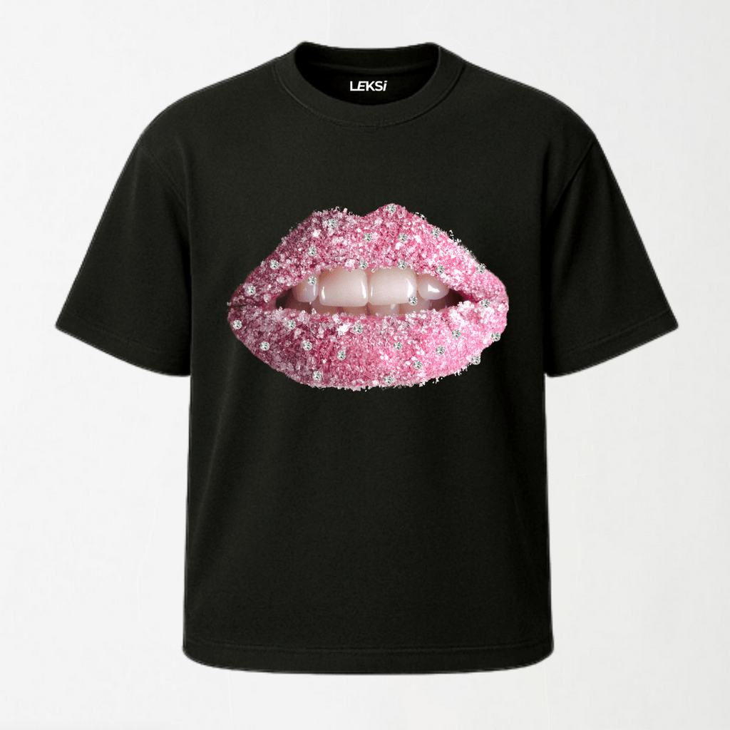 Pink Lip Wash - Round Neck Unisex T Shirt S - Premium Unisex Graphic T-Shirt | LEKSI Pakistan