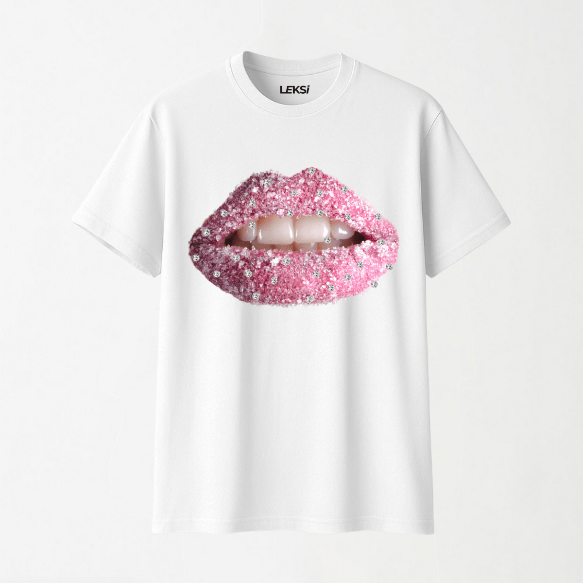 Pink Lip Wash - Round Neck Unisex T Shirt S - Premium Unisex Graphic T-Shirt | LEKSI Pakistan