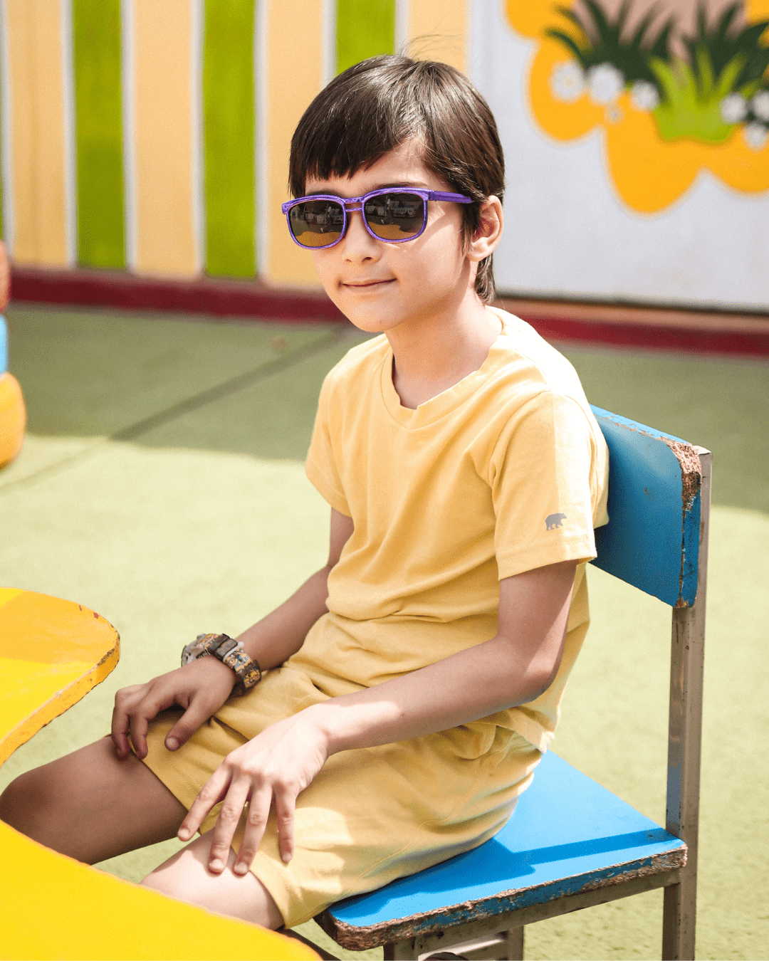 Plain Mustard Yellow Unisex Kids T-Shirt 3 - 6 Months - Premium Unisex | LEKSI Pakistan