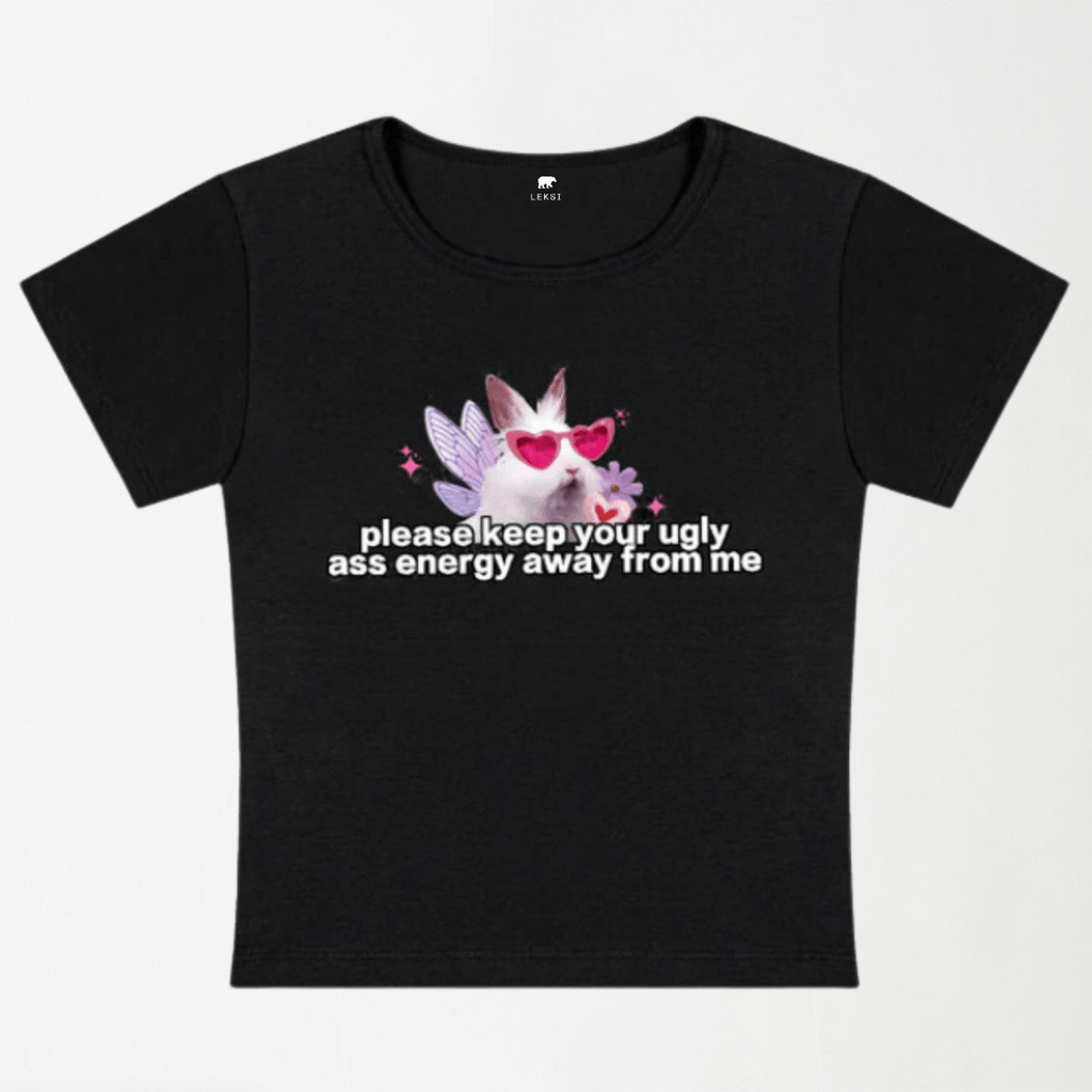 Please Keep Away From Me Y2K Baby Tee XXS - Premium Unisex | LEKSI Pakistan
