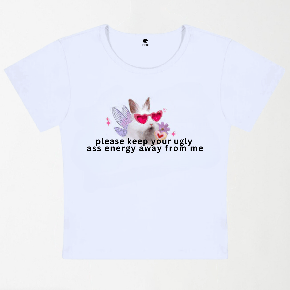 Please Keep Away From Me Y2K Baby Tee XXS - Premium Unisex | LEKSI Pakistan