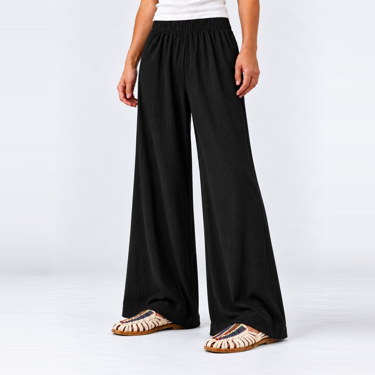 Plissé Straight-Leg Pants XS - Premium Unisex Baggy Pleated Pants | LEKSI Pakistan
