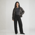 Plissé Straight - Leg Pants XS - Premium Unisex Baggy Pleated Pants | LEKSI Pakistan