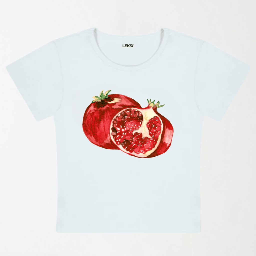 Pomegranate Y2K Baby Tee XXS - Premium Unisex | LEKSI Pakistan