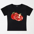 Pomegranate Y2K Baby Tee XXS - Premium Unisex | LEKSI Pakistan